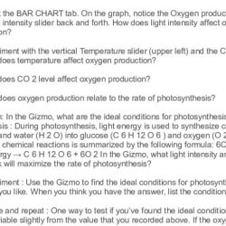 Student exploration photosynthesis lab gizmo answer key