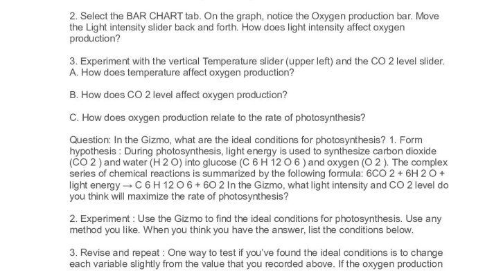 Student exploration photosynthesis lab gizmo answer key